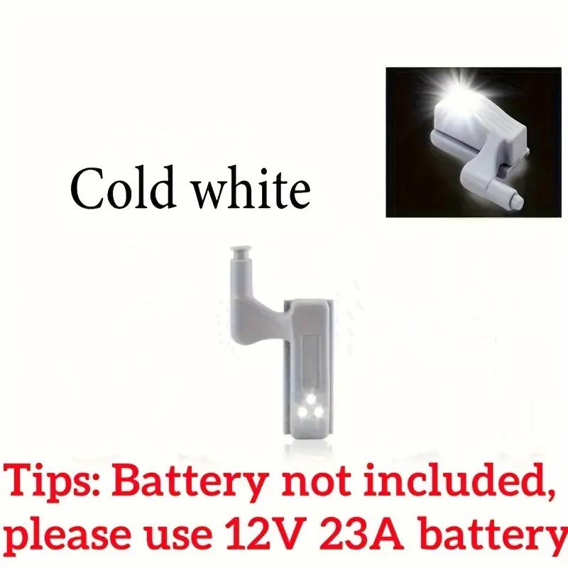 

4PC LED Inner Hinge Lamp Cabinet Lights Universal Wardrobe Cupboard Door Sensor Lights Bedroom Kitchen Closet Night Lights WHITE&4PCS