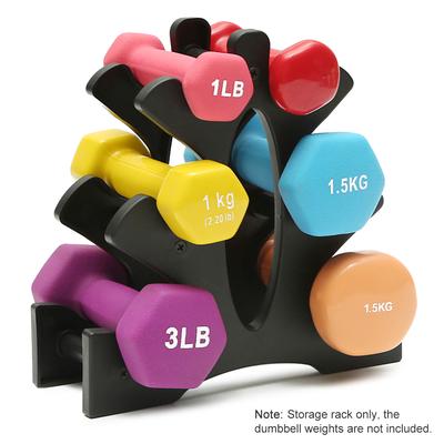 Estante de almacenamiento con mancuernas, soporte para levantamiento de pesas para gimnasio en casa