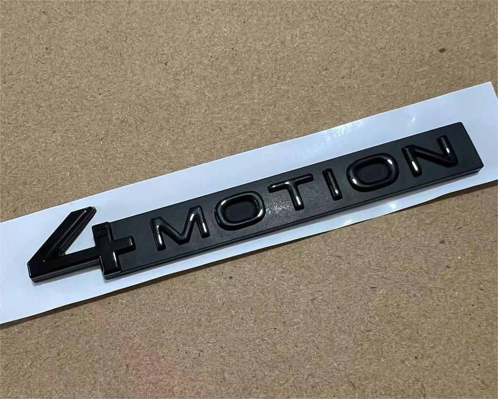 1X Car Styling 4Motion 3D Rear Trunk Fender ABS Chrome GFHJX Black Emblem Badge Decal for Tiguan Touareg Tayron