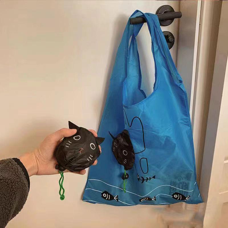 Cartoon Foldable Shopping Bag Portable Large Capacity Supermarket Eco-Friendly Bag