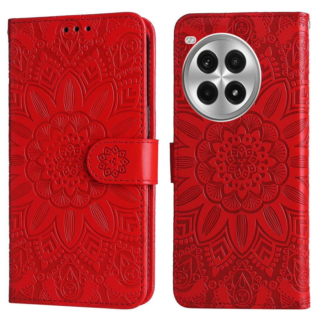 For OnePlus Ace 3 Pro 5G Case PU Leather Flip Phone Cover Sunflower Pattern