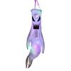 43 Inch Halloween Ghost Windsock Flags with LED Lights Outdoor Hanging Scary Light Up Ghost Wind Socks for Tree Yard Porch Garden Decor