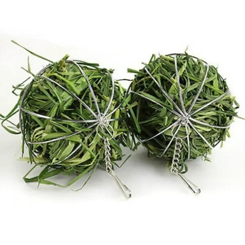 Fashion Rabbit Grass Feeder Ball - Stainless Steel Holder for Small Pets Easy Feeding Tool Healthy Digestion