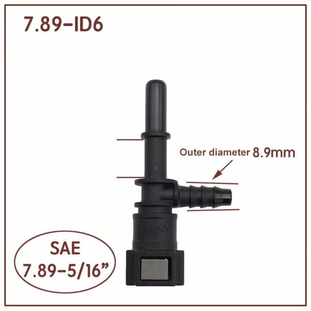 PA12 Plastic Hose Coupler Auto Accessories Bundy Tee 45° Fuel Line Hose 7.89 ID6 Pipe Coupler Quick Release Connector Fuel System Fittings7