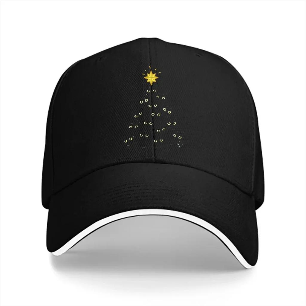 Washed Unisexs Baseball Cap Meowy Christmas Trucker Snapback Caps Dad Hat Cats