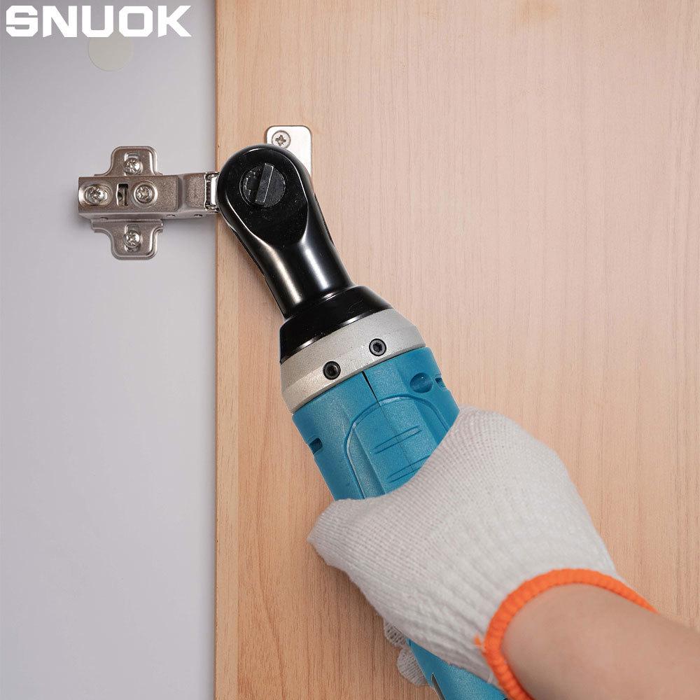 Rechargeable 90° Right Angle Electric Ratchet Wrench with Lithium Battery