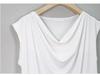 Women's Plus Size V-Neck Short Sleeve Loose Fit Solid Color Summer T-Shirt