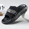 Fashion Summer New Men Punk Rivet Suede Leather Casual Shoes Breathable Beach Sandals Outdoor Slippers