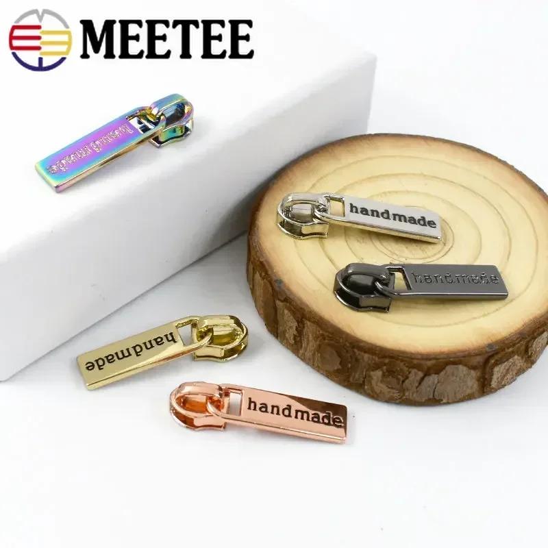 5/10/20Pcs Meetee 5# Zipper Puller for Nylon Zip Tapes Repair Garment Bag Zips Sliders Head DIY Zippers Pull Sewing Accessories