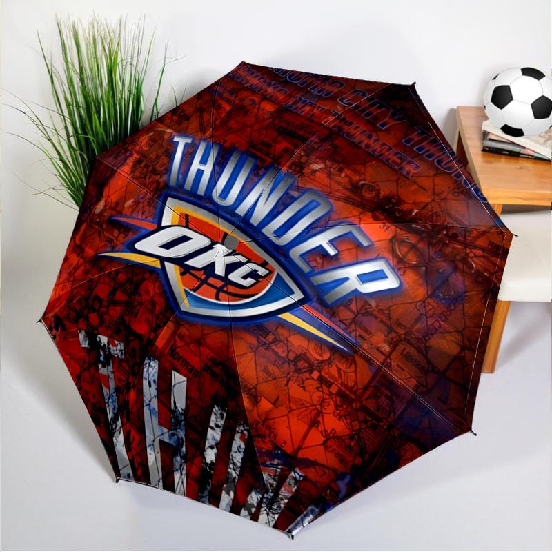 Thunder Basketball Team Umbrella 8-Frame for Travel, Camping, Casual Lightweight Portable Umbrella, Essential for Every Family Holidays Gift