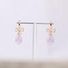 1 Pair Fashion Drop Shape Imitation Pearl Dangle Earrings For Women Cubic Zirconia Bow Tie Jewelry Wedding Accessories