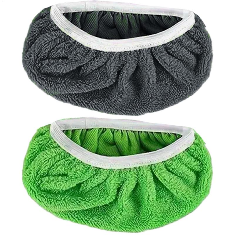 Thickened Elastic Band Flat Mop Cloth Microfiber Replacement Rotary Mop Cleaning Pad for Bathroom Kitchen Home Cleaning Tool