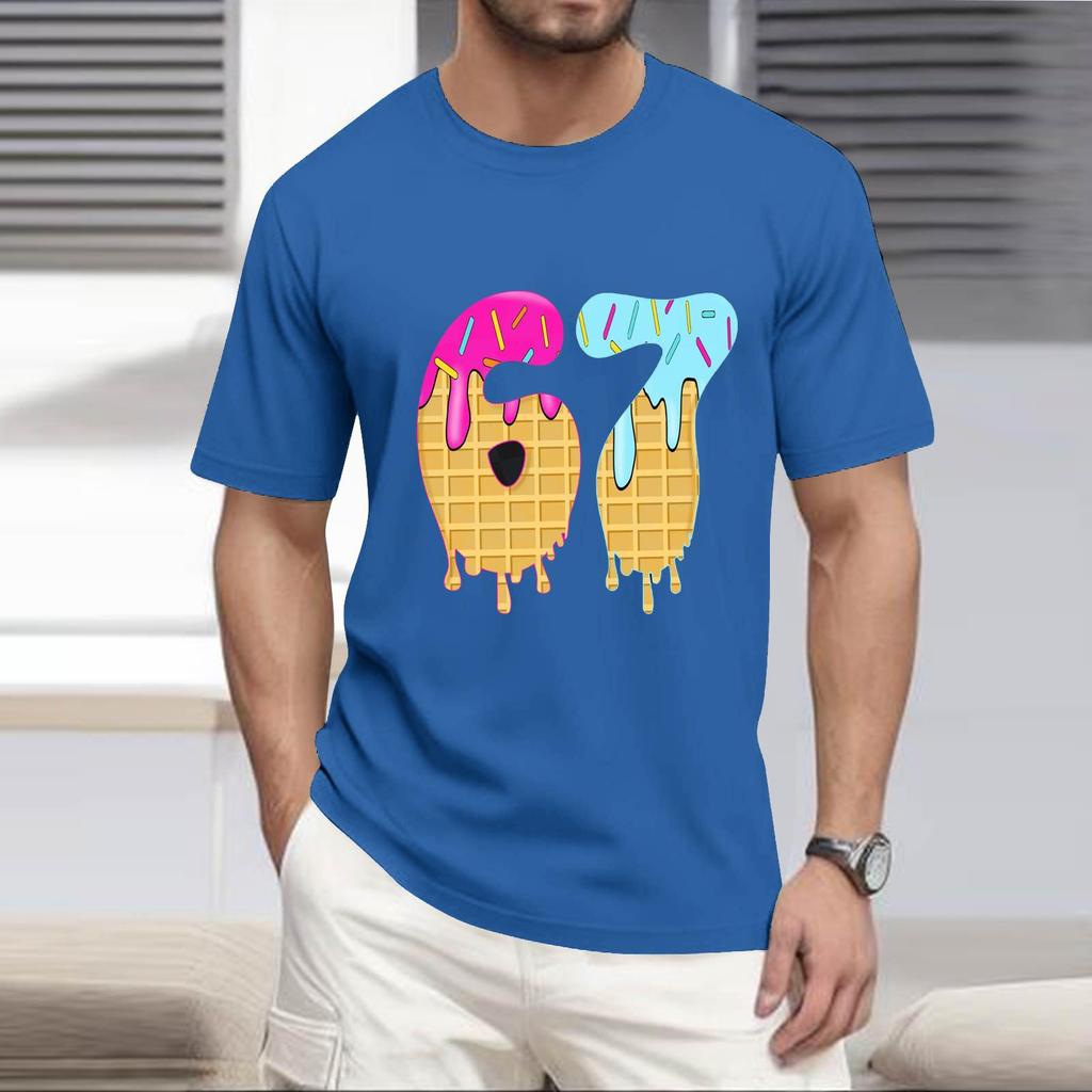 Men'S Fashionable T-Shirt, Street Casual Short Sleeved Clothing