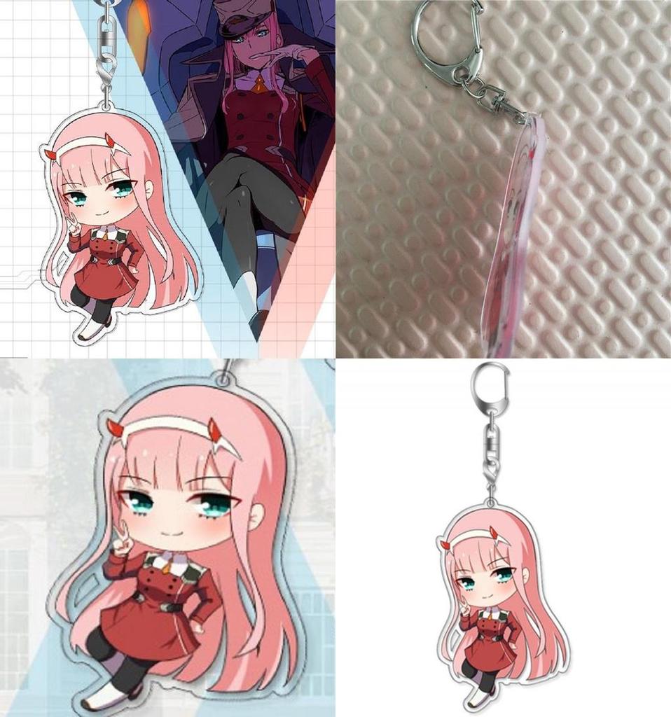 Ditf Darling In The Franxx Keyring Zero Two 002 Acrylic Keychain Premium Quality Gift For Anime Lovers