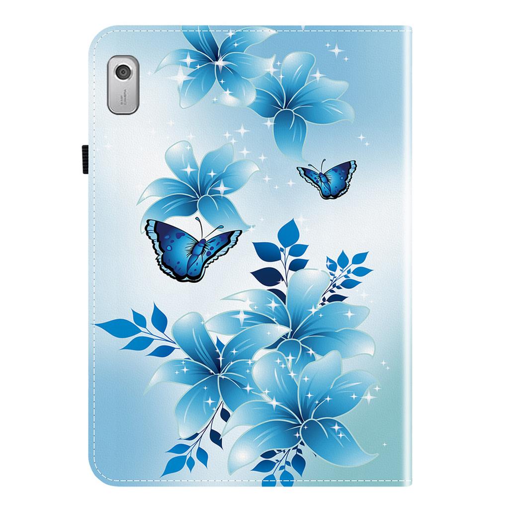 Pro Lenovo Tab M9 Kožené pouzdro Vzor Tištěný Stojánek Kryt na tablet se sloty na karty