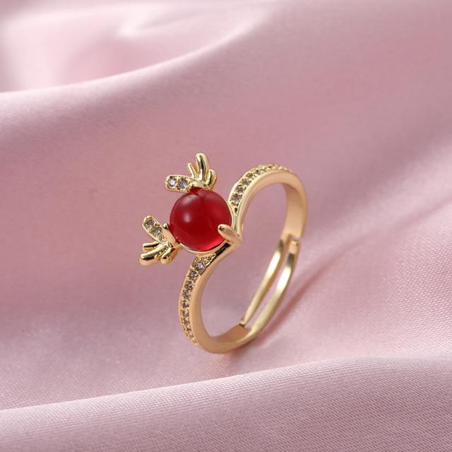 Ins Tide Adjustable Stainless Steel Rings For Women Simple Temperament Engagement Wedding Rings Fashion Jewelry Wholesale 2022