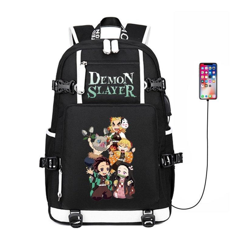 Demon Slayer Backpack for Boys Kids Tanjiro Akaza Kyojuro Rengoku Cosplay School Bag Lightweight Spine Protection 3-6 Grade Middle School Student