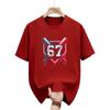 Baseball No 67 Donut Drip Pattern Mens and Womens Fashionable Shortsleeved Tshirt for Summer Casual