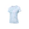 Running Series Logo Print Breathable Crew Neck Short Sleeve T-Shirt Women Tops Cloud-Blue 162335101-4