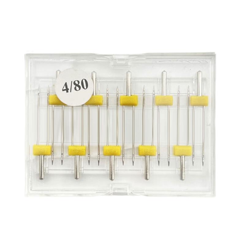 Set Of 10 Multifunctional Twin Needle Set Sewing Machine Needle Stretch Twin Needle For Professional And Beginner