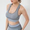 Moisture-Wicking Knit Sports Bra with Hollow Back Design for Yoga and Outdoor Fitness