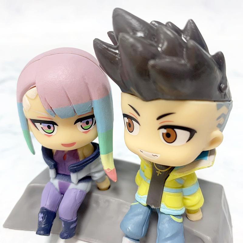 8cm Anime CYBERPUNK: EDGERUNNERS Qset To The Moon Lucy David Actionfigur Schreibtischdekorationen PVC Sammlermodell Spielzeug Hobbys