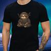 T-Shirt Herren Ninja Faultier Chillt Motiv Baumwolle Größe S bis 5XL