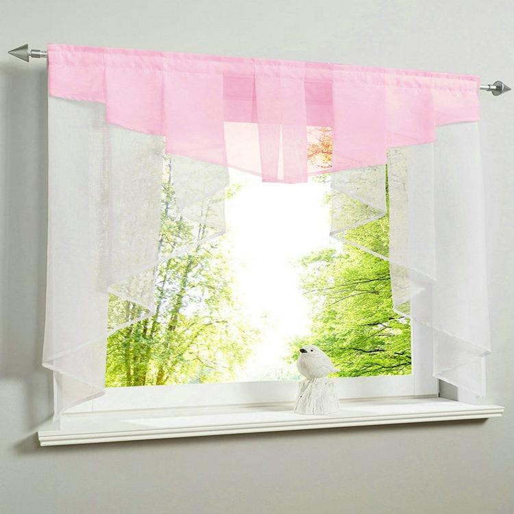 European Simple Curtains, Pole-Type Folding Envelope-Type Multi-Color Embroidered Window Screens, Simple High-Density Yarn