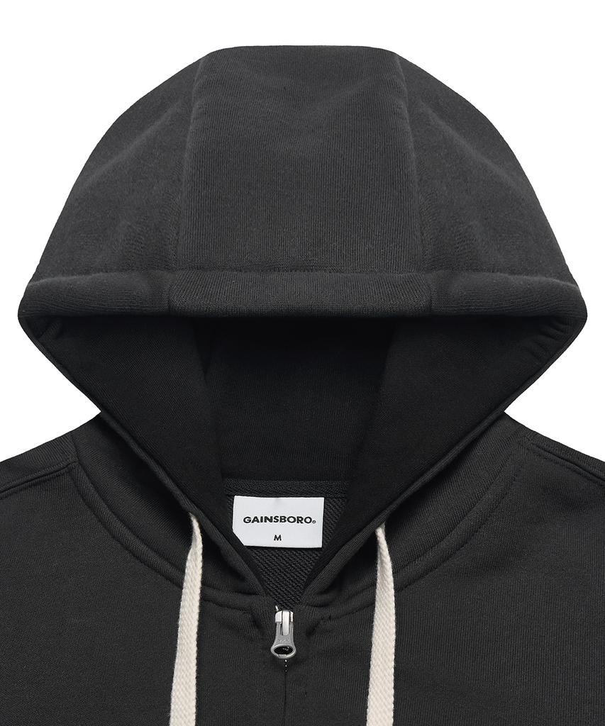 Gainsboro 2Way Signature 1 Zip-Up Hoodie_Charcoal