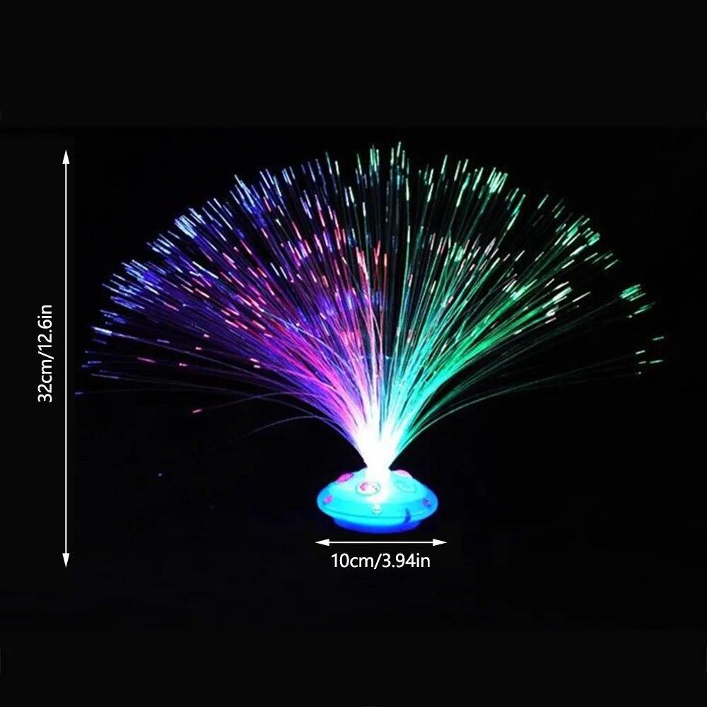 1PC Luz LED de Fibra Óptica de Color Lámpara de Noche Decoración de Boda Navideña Estrellas Brillan en la Oscuridad Juguetes para Niños Lámparas de Noche
