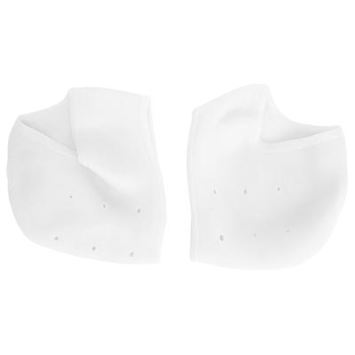 1 Pair Heel Protectors Breathable Moisturizing Gel Heel Protective Sleeve Pads Foot CareWhite