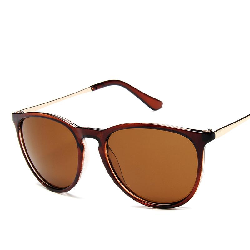 Popular Metal Frame Vintage Sunglasses Women Men Round Sun Glasses Eye Glasses For Male Female Reflective Film Sunglasses