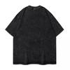 Men's T-Shirt Huh Cat Meme Washed T Shirts Hipster Funny Animal Summer Tees Y2K Classic Cotton Tops Dropshipping