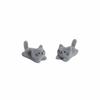 Hypoallergenic Fur-covered Earrings Flocking Resin Exquisite Y2K Animal Ear Studs Versatile Three-dimensional Plush
