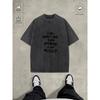 Creative Interesting Letters Casual T-shirt Men'S Pattern Printed Washed Cotton T-shirt,High-quality Thickened Washed Cotton Heavy,Cotton Street Style