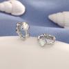Symphony Moonstone Love Ear Clips Xiaohongshu Blogger With Exquisite Zircon Heart-Shaped Ear Bone Clips Without Ear Holes