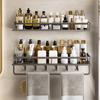 Aluminum Zinc Zinc Alloy Bathroom Shelf Rectangle Shape Wall Mounted Shelf Corner Shelf  Bathroom Use
