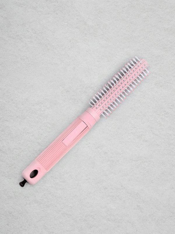Small Rubber Grip Round Hair Brush 1ea