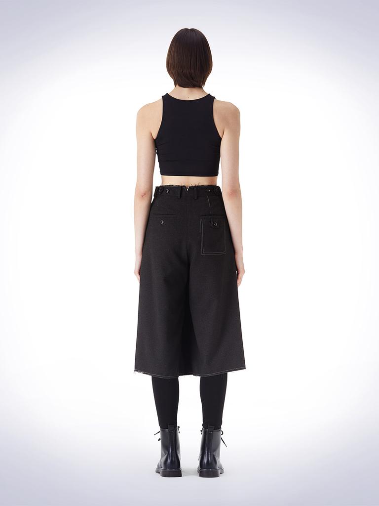 HAUS072C Bermuda Wrap Pants Brown