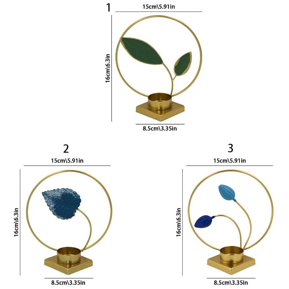 Iron Crafts Round Plant Candlestick Decorative Metal Aromatherapy Holder  Coffee Table