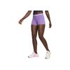 Nike Pro 3" Shorts Letter Brand Logo Print Slim Fit Sports Shorts Women Shorts Black Raspberry CZ9857-521