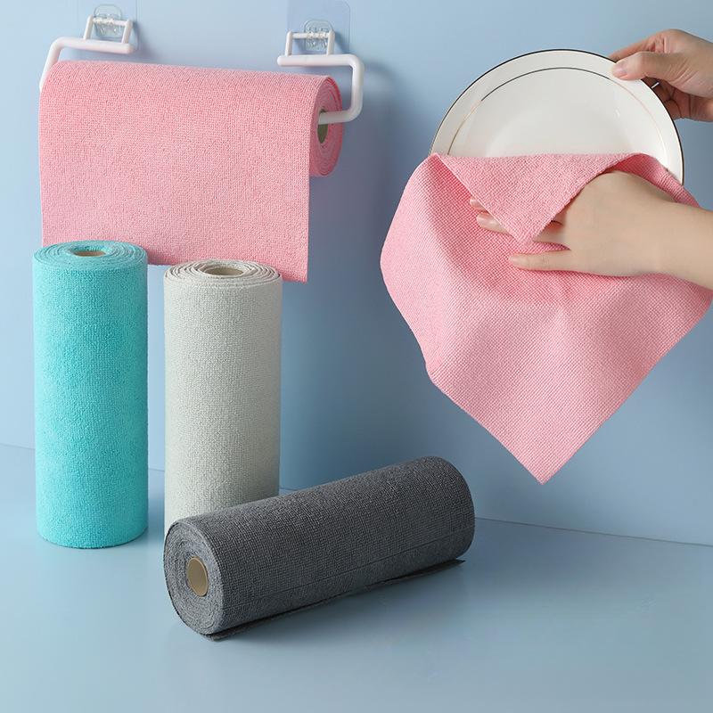 Lot de 20 rouleaux de chiffons de nettoyage en microfibre super absorbants pour la cuisine et la vaisselle