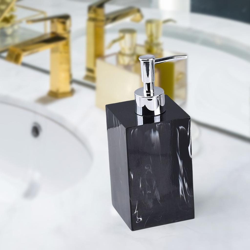 Dispenser Sapone Trama Marmo Resina Antigoccia Dispenser Sapone Liquido per Cucina Lavanderia Hotel Bancone Bagno