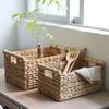 Woven Storage Box Handle Kitchen Sundry Organizer Laundry Basket Rectangular Closet Organizer Kitchen Organizer Picnic Basket