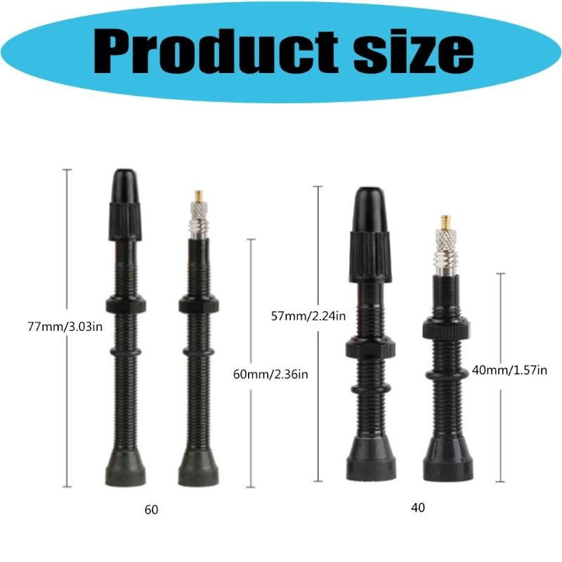 Tubeless Cycling Air Nozzles for Tire Service Tasks, Tubeless Tire Nozzle Cap Pair with Sealing Base and Compacts Tool Included