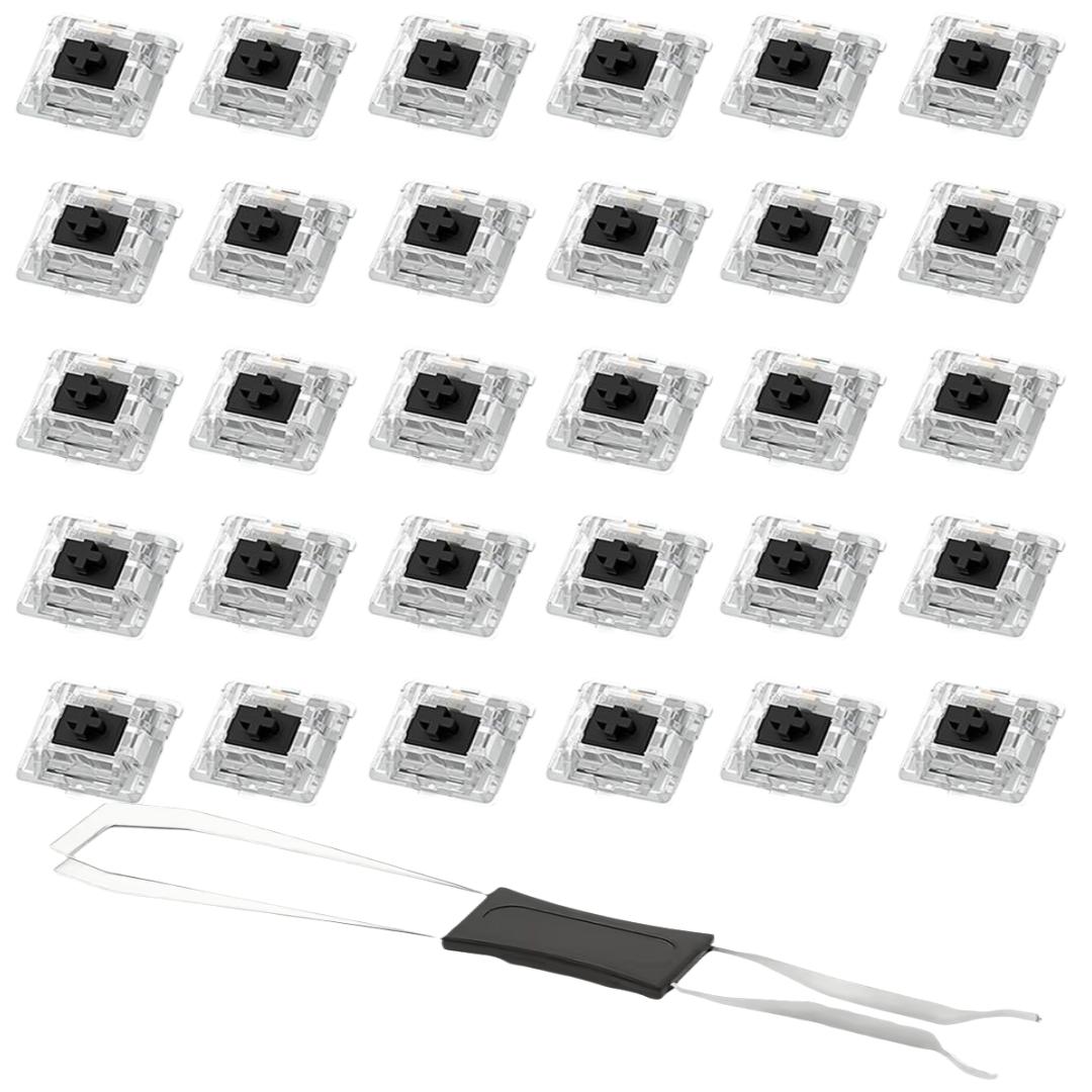 

100pcs Practical Blue Switch - Hot-Swappable MX Cross Shaft, Crisp Key Feel, Perfect for Gaming, Typing, and Office Use