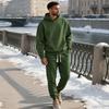 Men's 2 Piece Outfits Knit Jacquard Pullover Sweatshirt Tracksuit & Joggers Sweatpants Sweatsuit Sets with Pockets