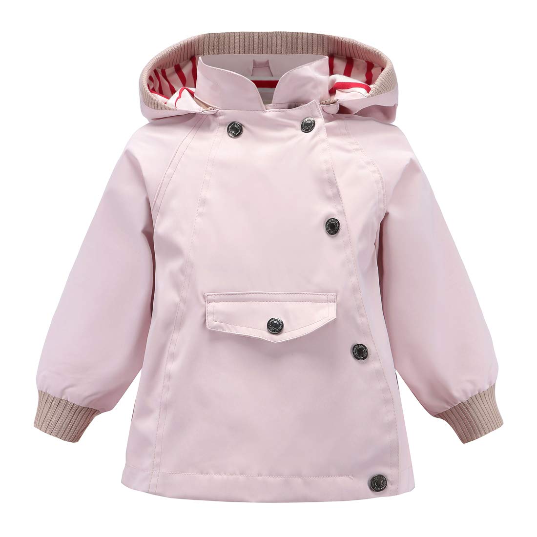 

Детский ветрозащитный плащ Размер 100 Chéris Детская куртка, с капюшоном, водоотталкивающая, ветрозащитная, легкая, джемпер, парка, детское пальто, для юниоров, повседневная, розовая, розовый