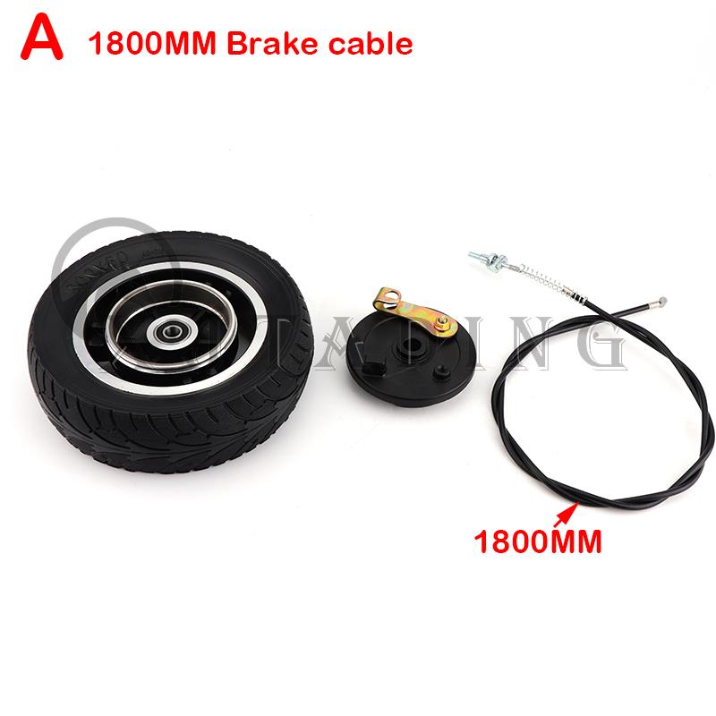 200x60 Solid Tire with Drum Brake 1200mm Cable Electric Scooter Aluminum Wheel Brake Suitable for 8 Inch Wheel Electric Parts