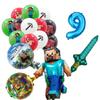 MC Pixel Games Birthday Party Decorations Tableware Cup Plate Napkin Tablecloth My World Balloon  Party Favors Gifts Supplies